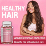 Biotin Collagen Gummy, Hair Skin Nails Vitamins, Whitening Skin Vegan Bear, Hair Loss Supplement (60 Gummies) - Image 2