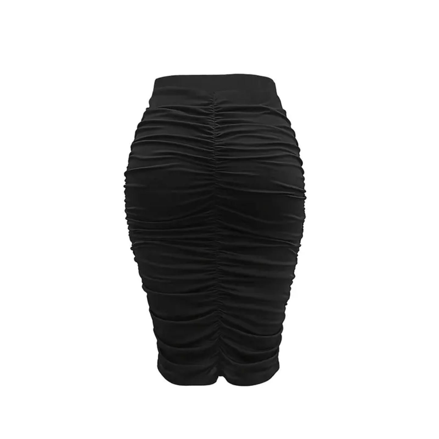 High-Quality Pleated Bodycon Mermaid Midi Skirt, Ruched Knit Design for Women - Image 4