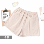 Women’s High-Waisted Cotton & Linen A-Line Shorts Summer Casual, Wide-Leg Fit - Image 3