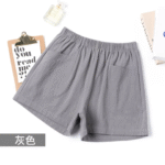 Women’s High-Waisted Cotton & Linen A-Line Shorts Summer Casual, Wide-Leg Fit - Image 4