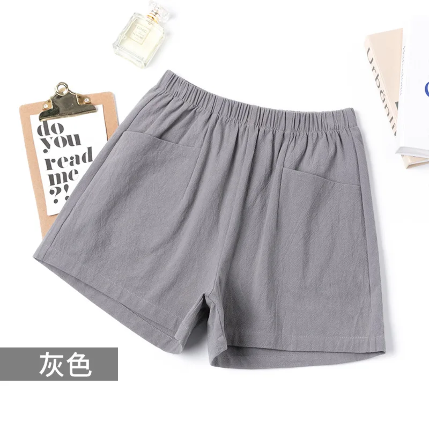 Women’s High-Waisted Cotton & Linen A-Line Shorts Summer Casual, Wide-Leg Fit - Image 4