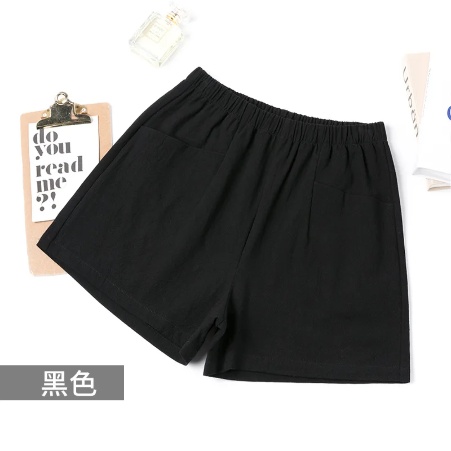 Women’s High-Waisted Cotton & Linen A-Line Shorts Summer Casual, Wide-Leg Fit - Image 5