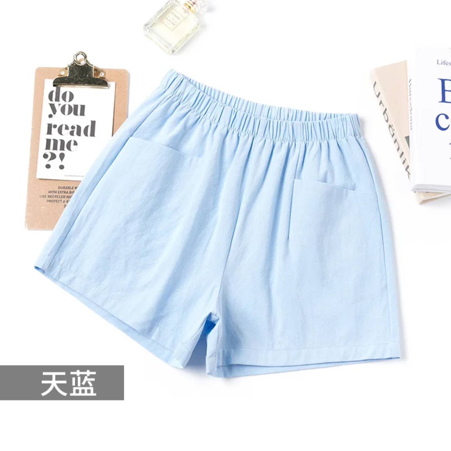 Women’s High-Waisted Cotton & Linen A-Line Shorts Summer Casual, Wide-Leg Fit - Image 7
