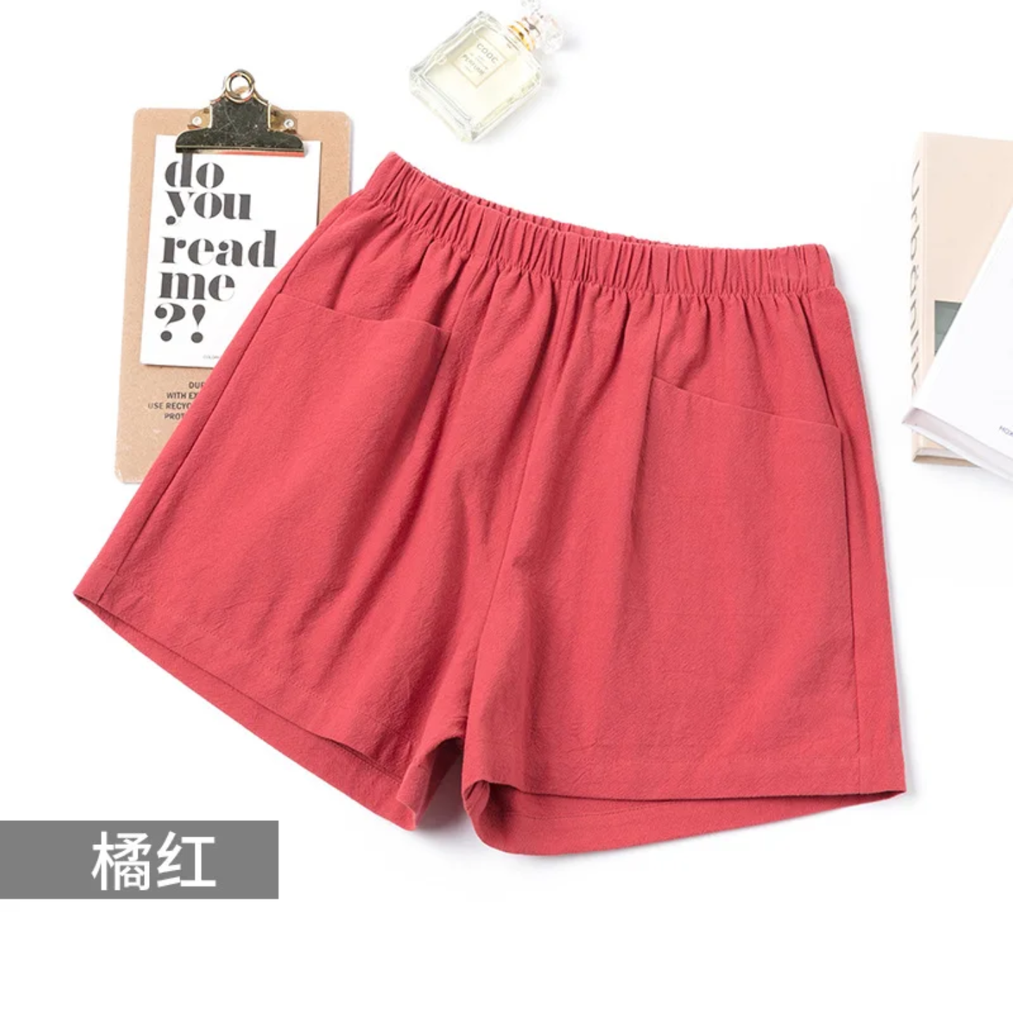 Women’s High-Waisted Cotton & Linen A-Line Shorts Summer Casual, Wide-Leg Fit - Image 11