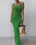Women’s Sleeveless Sheath Maxi Dress Elegant & Flattering Fit