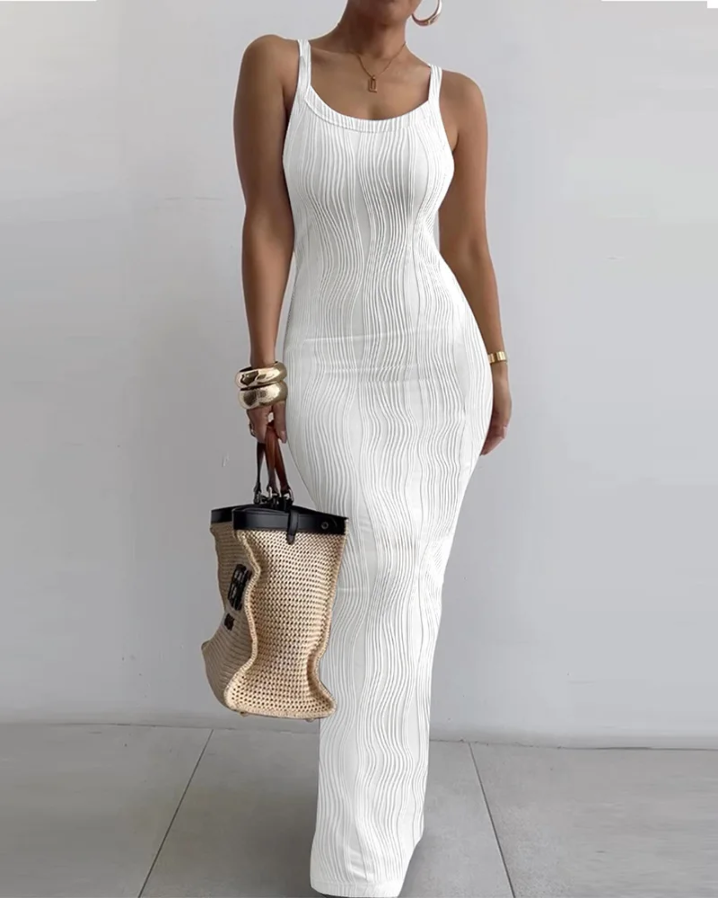 Women’s Sleeveless Sheath Maxi Dress Elegant & Flattering Fit - Image 2