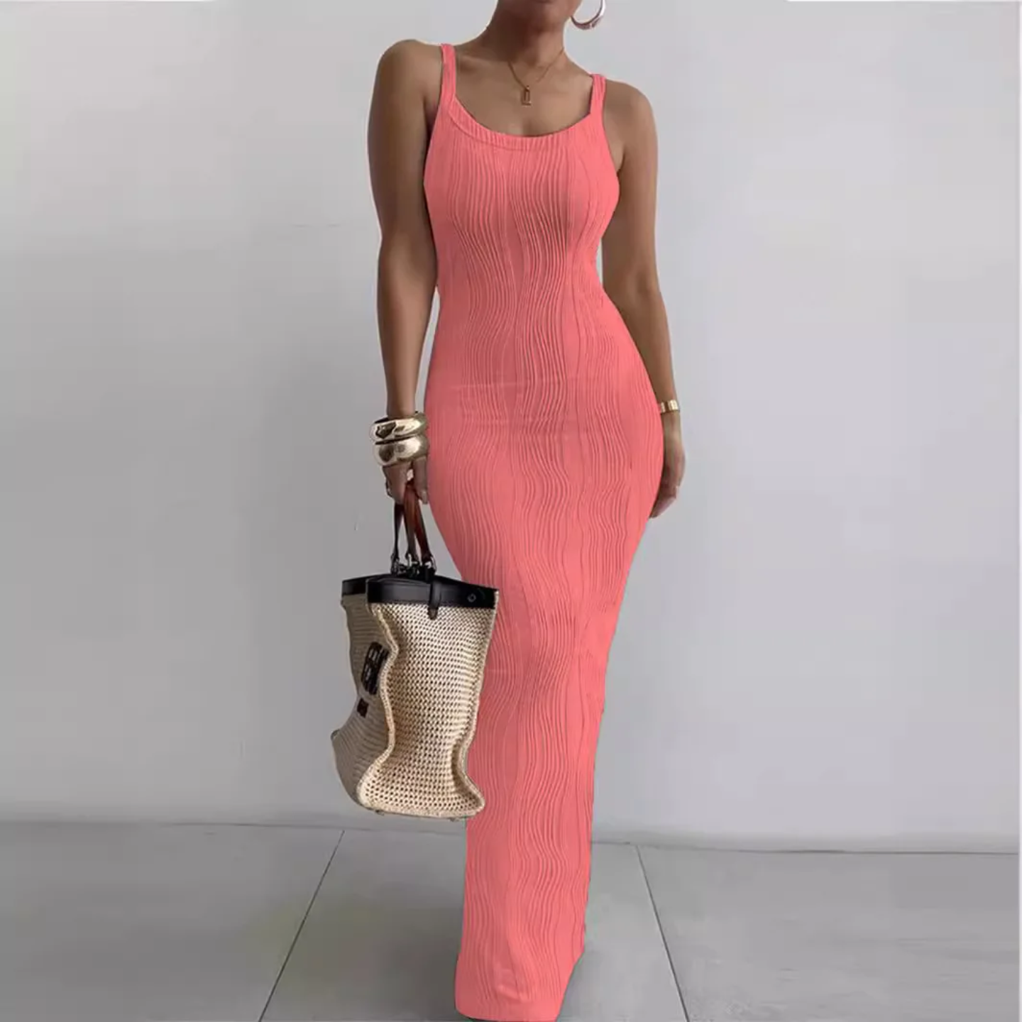 Women’s Sleeveless Sheath Maxi Dress Elegant & Flattering Fit - Image 3