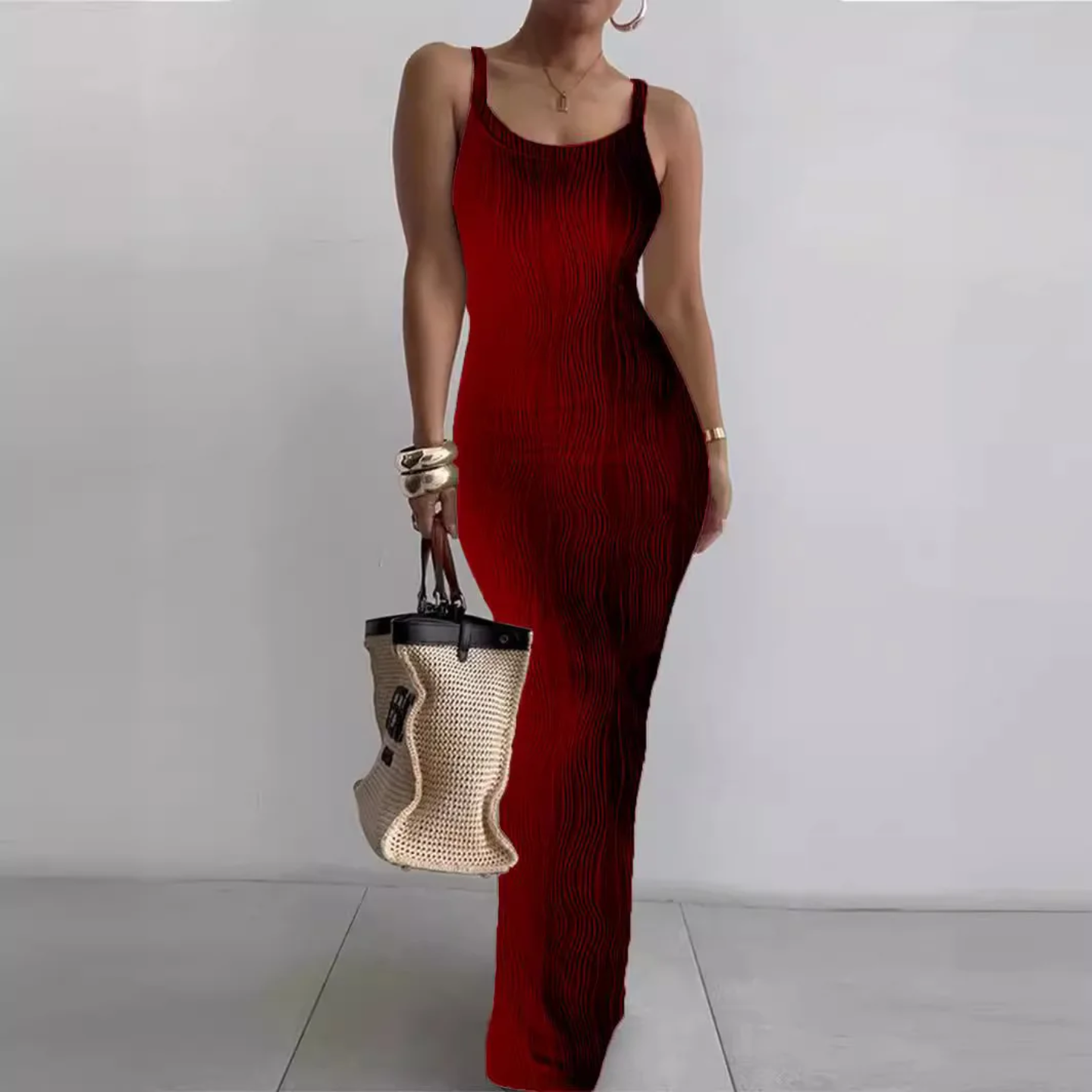 Women’s Sleeveless Sheath Maxi Dress Elegant & Flattering Fit - Image 4