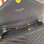 Saint Laurent Black Matelassé Leather Cassandre bag on Chain - Image 8