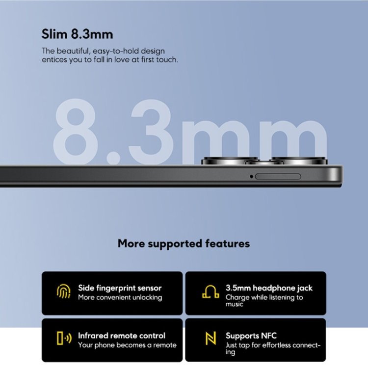 Xiaomi POCO M6 Global, 8GB+256GB, Side Fingerprint, 6.79 inch Xiaomi HyperOS MediaTek Helio G91-Ultra Octa Core 2.0GHz, NFC, Network: 4G (Black) - Image 6