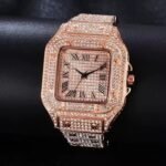 Men's Basic Waterproof Moissanite Watch with Band and Diamond Fashion Ring - Image 3