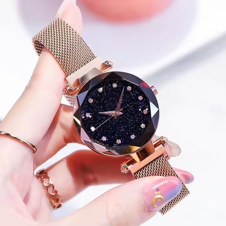 Luxury Women Watches Crystal Bracelet Stud Earring Necklace Casual Quartz Wristwatch Set - Image 3