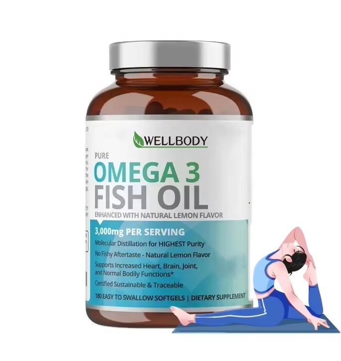 Best DHA Brain Joint Health Support omega 3 Fish Oil Capsule Softgel