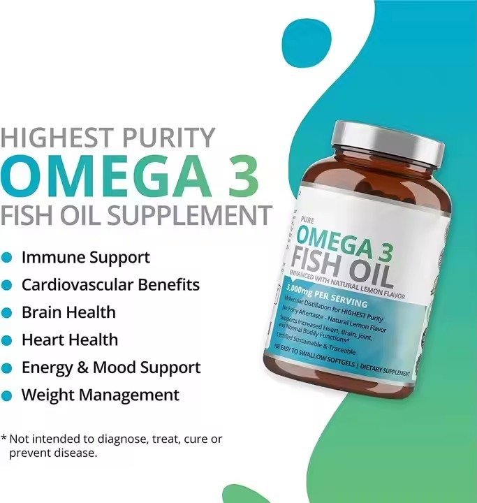 Best DHA Brain Joint Health Support omega 3 Fish Oil Capsule Softgel - Image 2