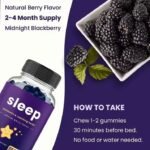 Organic Melatonin Gummies with Vitamins Vegan Adult-Suitable Sleep Assistance Gummy Candy Dosage - Image 3