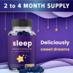 Organic Melatonin Gummies with Vitamins Vegan Adult-Suitable Sleep Assistance Gummy Candy Dosage - Image 2