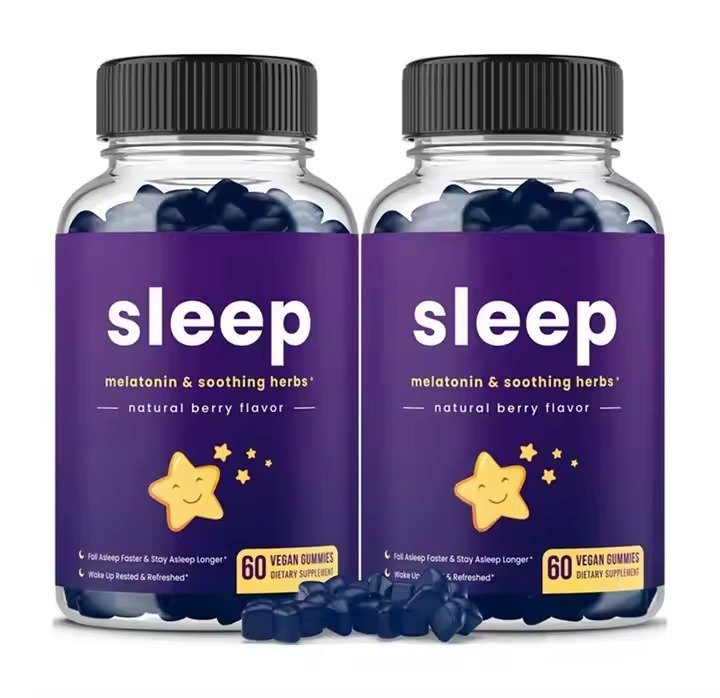 Organic Melatonin Gummies with Vitamins Vegan Adult-Suitable Sleep Assistance Gummy Candy Dosage