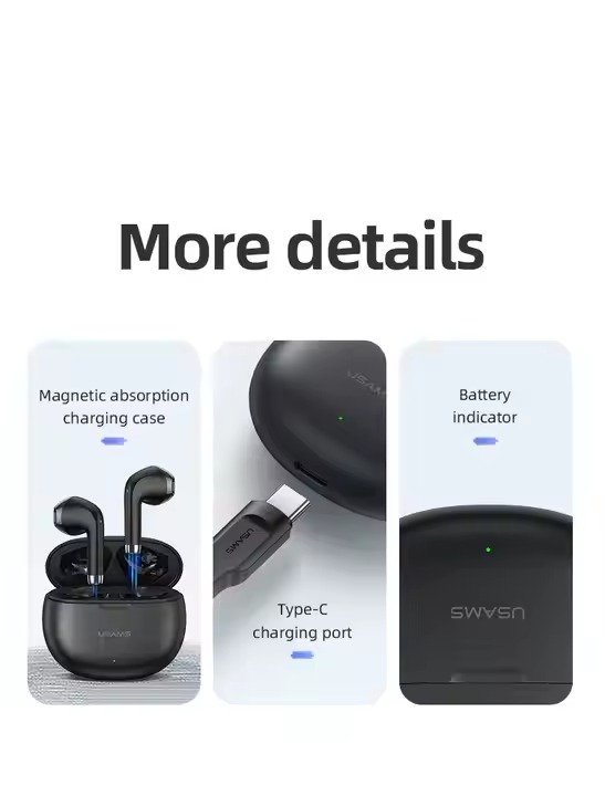 USAMS Mini Sound Earbuds Wireless BT5.3 TWS Bluetooth Earphone - Image 4