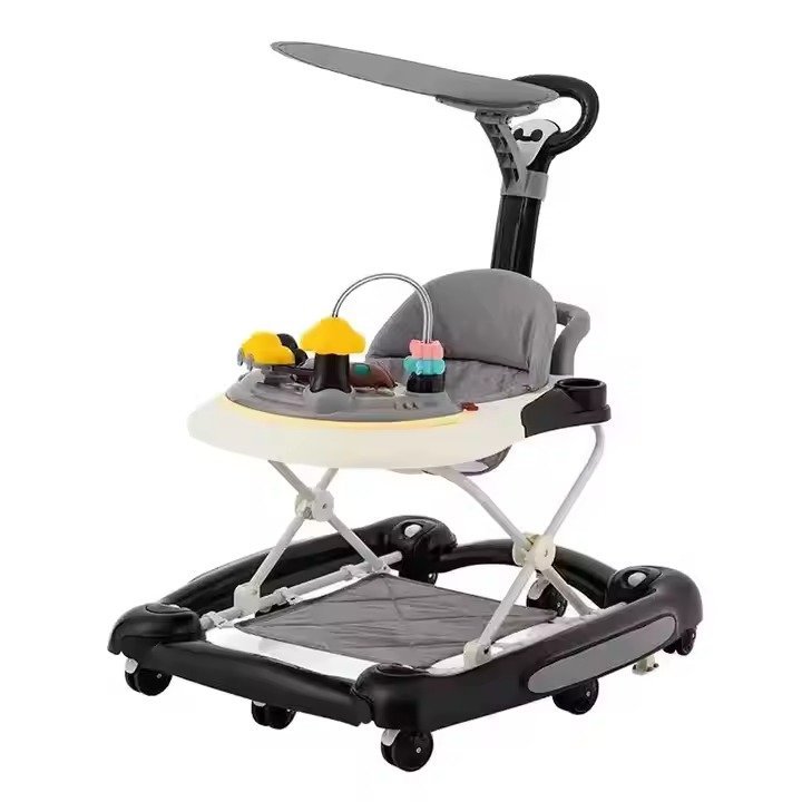 Adjustable Multi-Function Foldable Baby Walker – Anti-Rollover & O-Leg Prevention Learning Stroller - Image 3