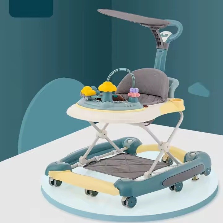Adjustable Multi-Function Foldable Baby Walker – Anti-Rollover & O-Leg Prevention Learning Stroller - Image 4