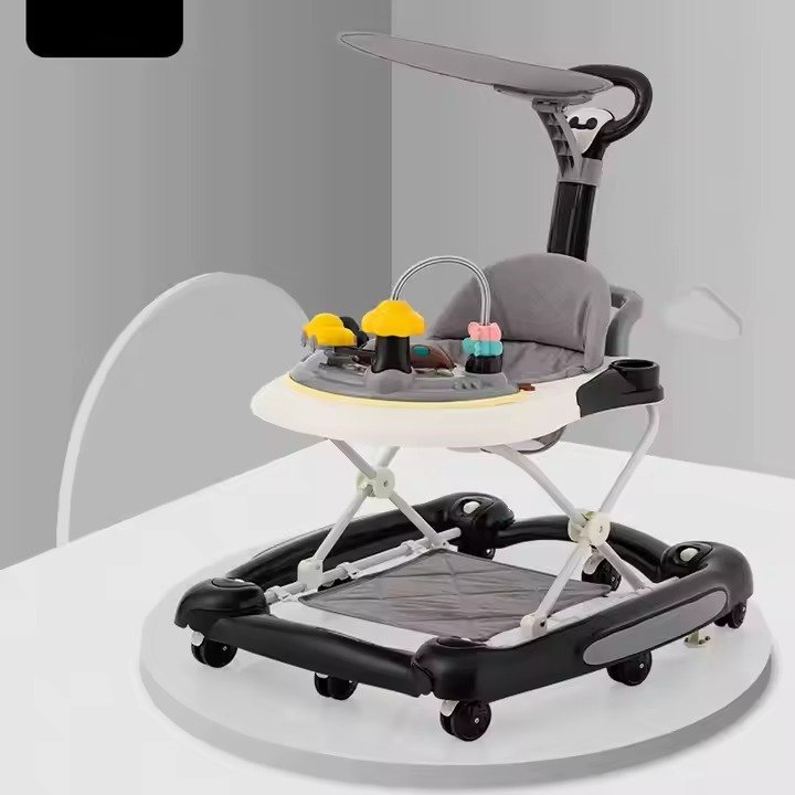 Adjustable Multi-Function Foldable Baby Walker – Anti-Rollover & O-Leg Prevention Learning Stroller - Image 6