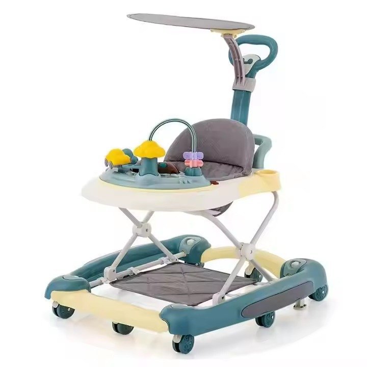 Adjustable Multi-Function Foldable Baby Walker – Anti-Rollover & O-Leg Prevention Learning Stroller - Image 2