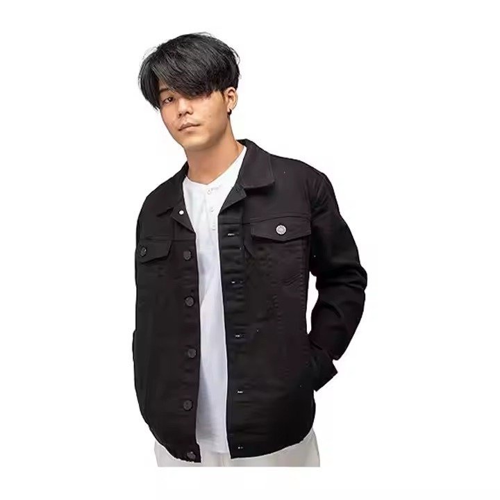 High Quality Cotton Men's Stylish Casual Wear Denim Jeans Jacket - Image 2