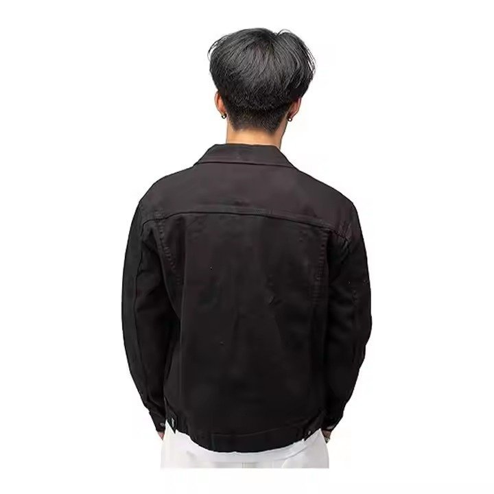 High Quality Cotton Men's Stylish Casual Wear Denim Jeans Jacket - Image 3