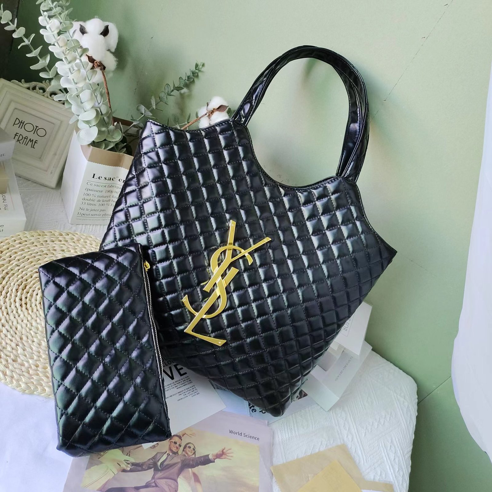 Yves Saint Laurent Handbags In Quilted Lambskin
