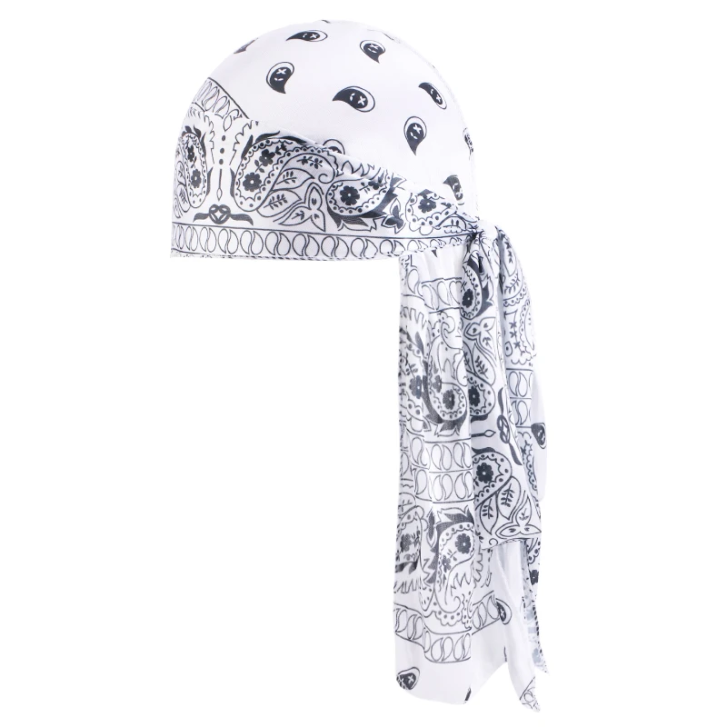 Custom Paisley Print Extra Long-Tail Durag for Men – Designer Do-Rag Head Wrap - Image 6