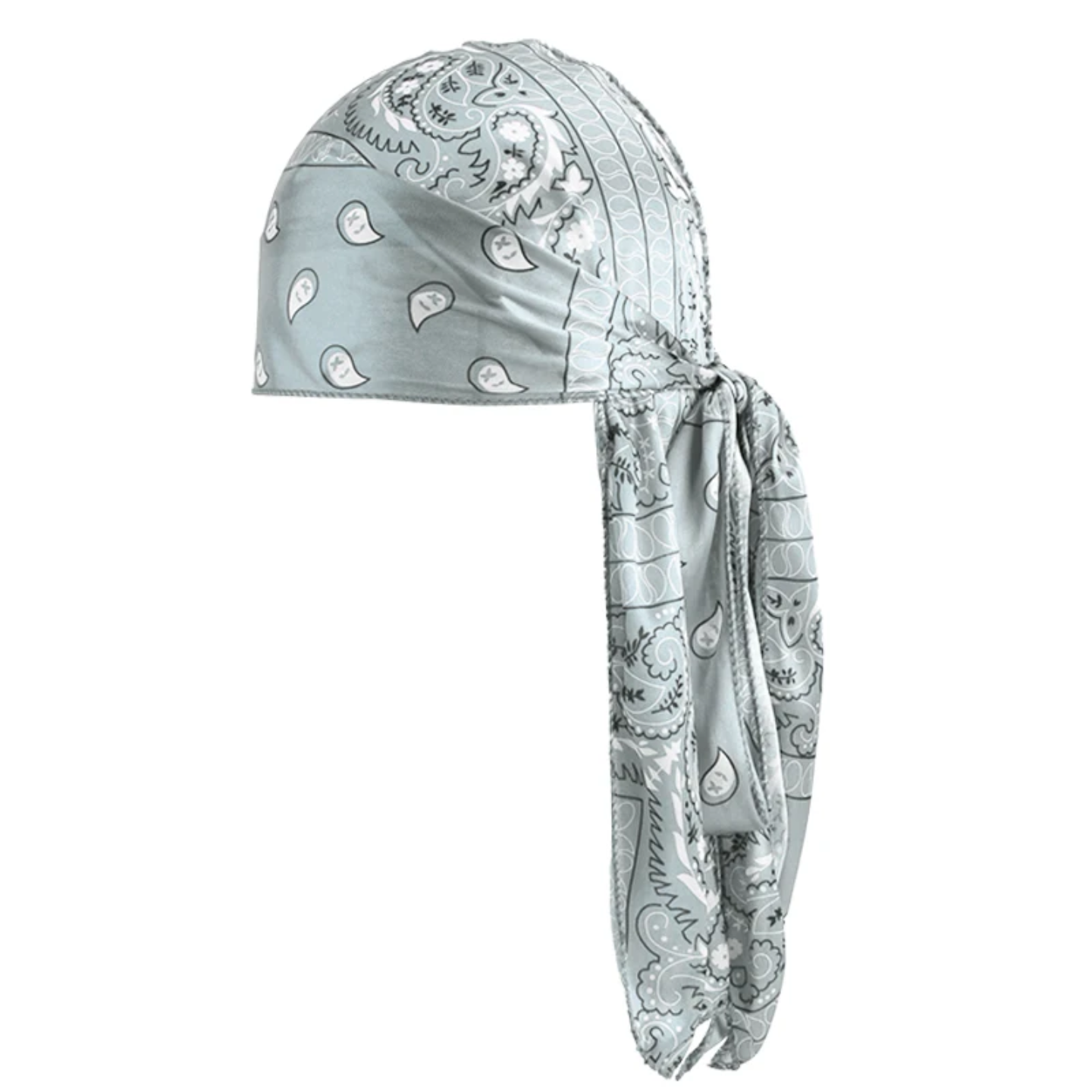 Custom Paisley Print Extra Long-Tail Durag for Men – Designer Do-Rag Head Wrap - Image 12