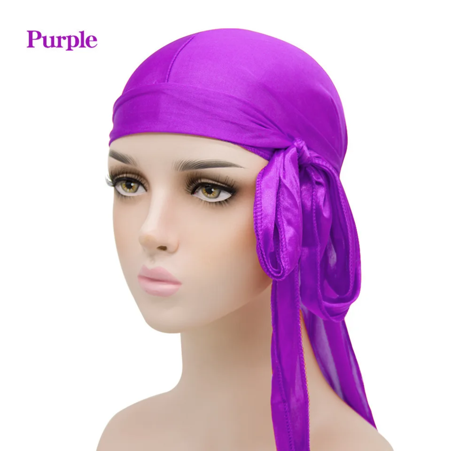 Men’s Silky Long-Tail Durag, Unisex Satin Headwrap - Image 13
