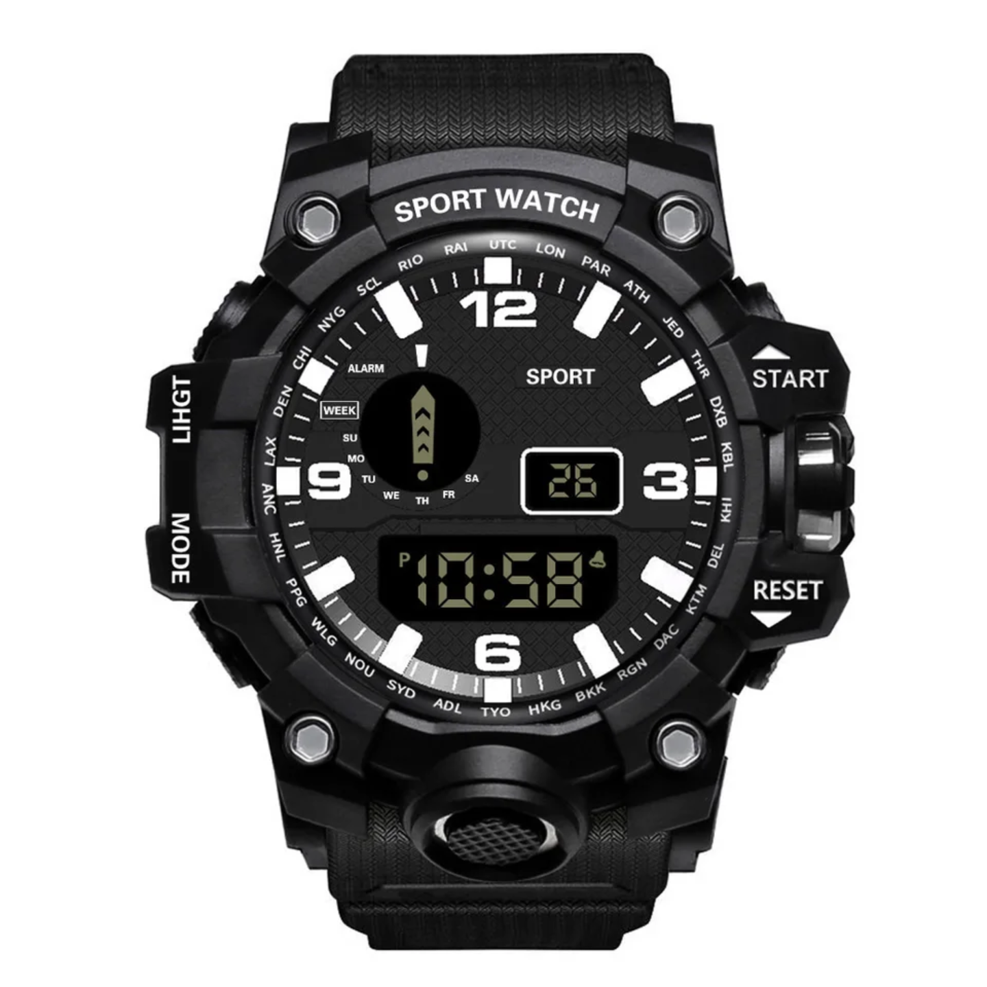 Unisex LED Digital Sports Watch – Fashionable Silicone Strap for Men & Women