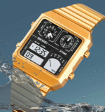 Skmei 2198 Boys’ Digital Sports Watch – Stainless Steel Band, Dual Display, Multi-Function