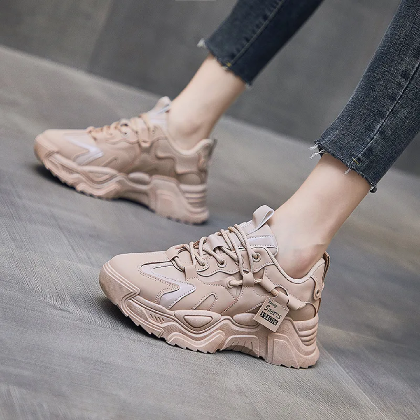 2025 Fashion Women’s Versatile Sports Shoes Casual Thick Sole, Height-Increasing Sneakers for Students - Image 4