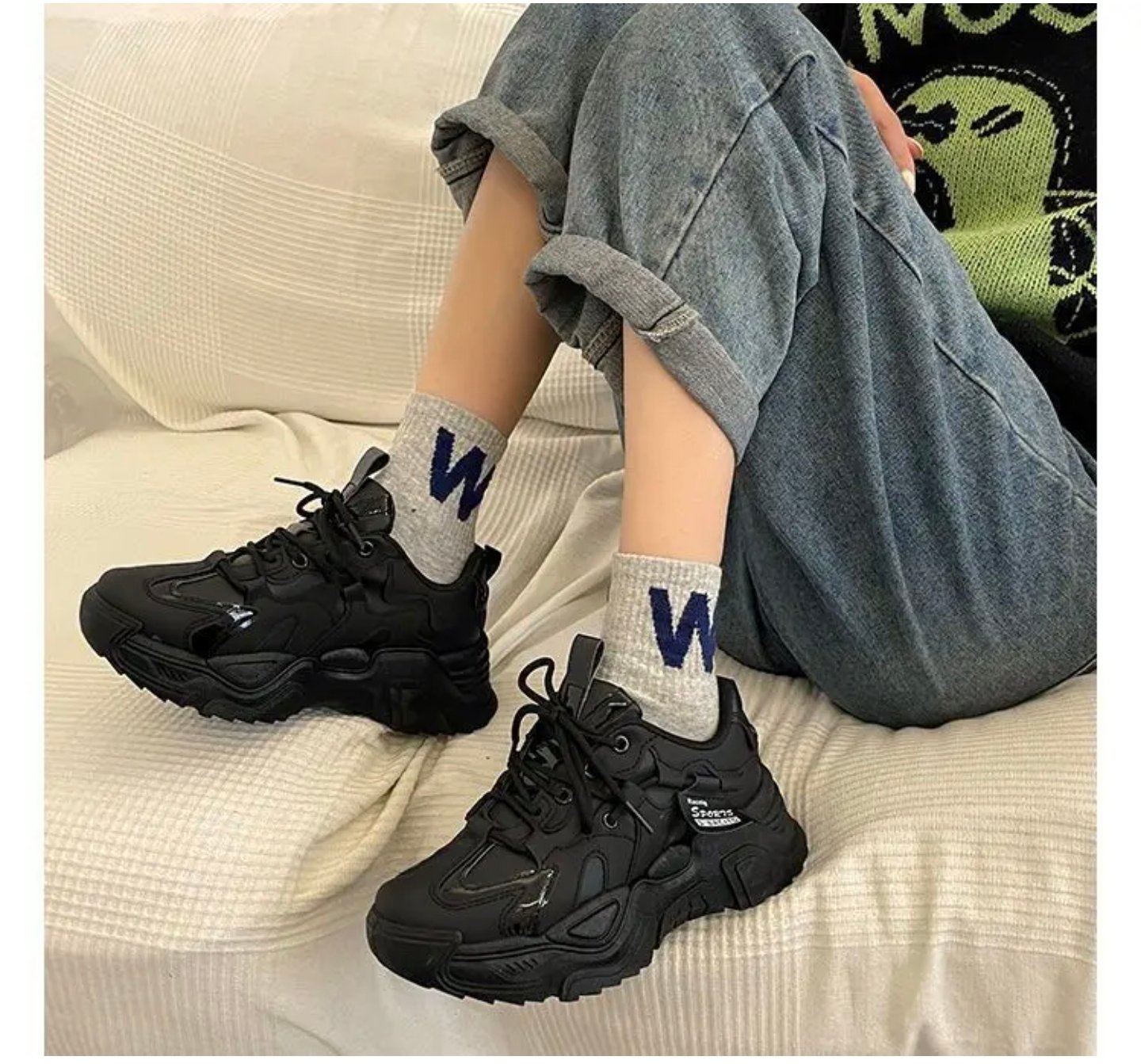 2025 Fashion Women’s Versatile Sports Shoes Casual Thick Sole, Height-Increasing Sneakers for Students