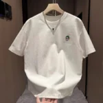 Men’s 100% Cotton Printed T-Shirt – Korean Style Harajuku Y2K Graphic Tee - Image 2