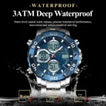 POEDAGAR Sport Wristwatch for Man LED Alarm Dual Time Display Digital Quartz Men Watch Electronic Waterproof Men's Watches Reloj - Image 3