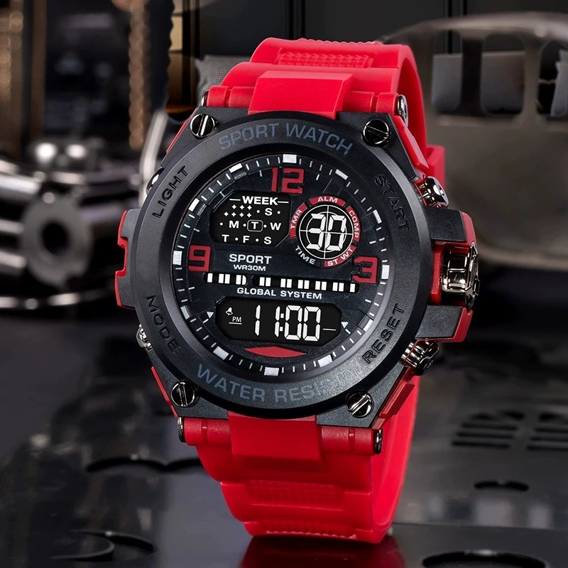 Top Luxury Electronic Watch for Man Outdoor Sport Watch Stopwatch Waterproof Calendar Digital - Image 2