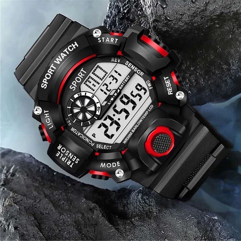 Men's Watch Digital Sports LED Backlight Electronic Watch Multi-function Alarm Date Chronograph Men's Outdoor Sports Clock The m - Image 2