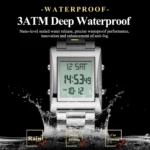 CAREKISO Business Digital Men Watch Week Date Waterproof LED Man Watch Stainless Steel Fashion Sports Electronic Watches For Men - Image 3