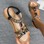 Women's Sandals Mix Color Summer Sandals 2025 Bohemia Style Flat Sandals Shoes Woman Summer Footwear Classics Sandalias Mujer - Image 2