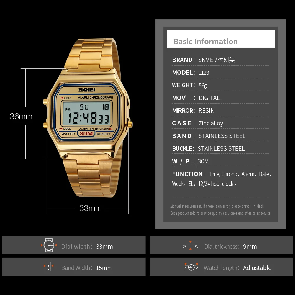 SKMEI Business Stainless Steel Strap Electronic Watch For Men Women Casual Sport Waterproof Digital Male Wristwatch Reloj Hombre - Image 6