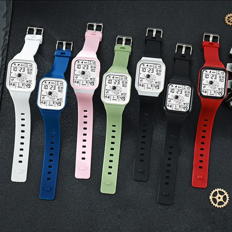 Fashion Digital Watch for Men Women Waterproof LED Sports Watches Spaceman Multifunction Clock Student Electronic Wristwatch - Image 4