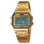 SKMEI Business Stainless Steel Strap Electronic Watch For Men Women Casual Sport Waterproof Digital Male Wristwatch Reloj Hombre - Image 4