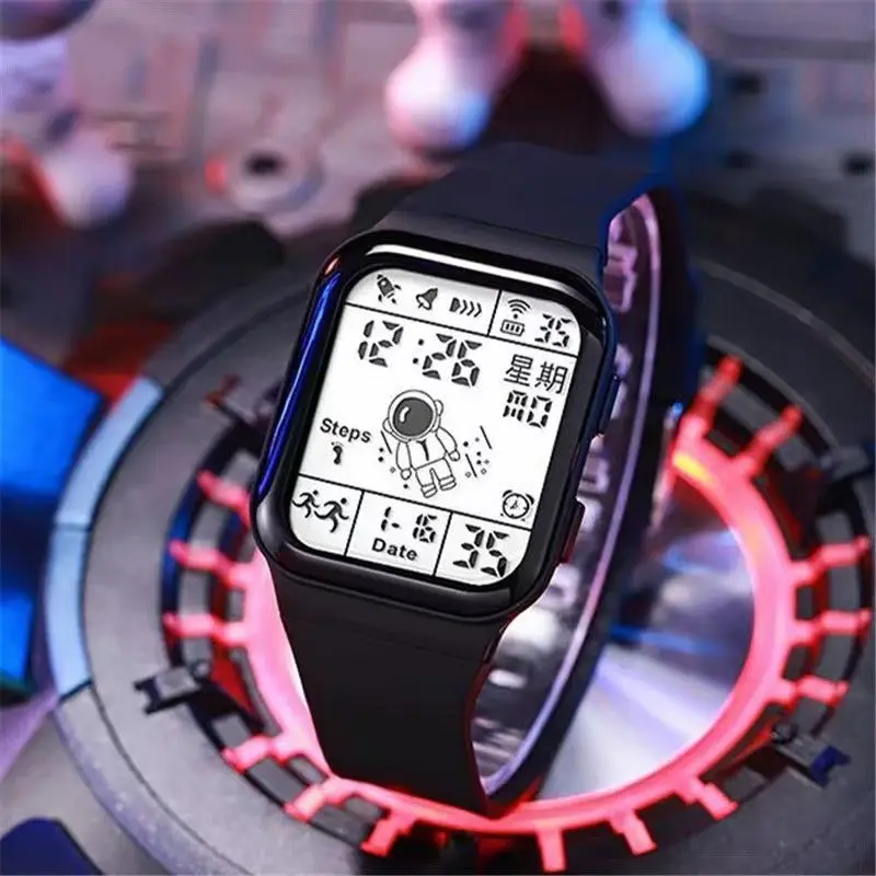 Fashion Digital Watch for Men Women Waterproof LED Sports Watches Spaceman Multifunction Clock Student Electronic Wristwatch - Image 6