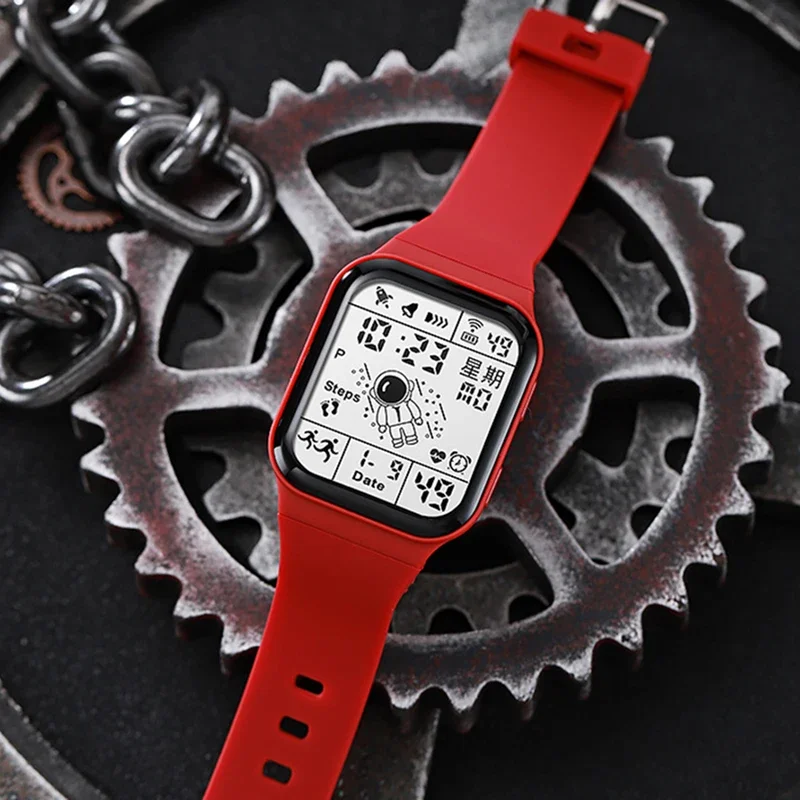 Fashion Digital Watch for Men Women Waterproof LED Sports Watches Spaceman Multifunction Clock Student Electronic Wristwatch - Image 3