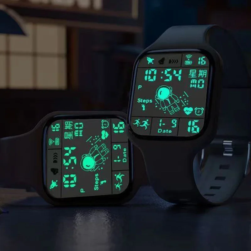 Fashion Digital Watch for Men Women Waterproof LED Sports Watches Spaceman Multifunction Clock Student Electronic Wristwatch - Image 5