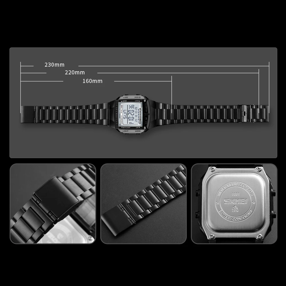 SKMEI Sports Waterproof Electronics Watch For Men Women Digital Watches Countdown Fashion Outdoor Wristwatches Relogio Masculino - Image 6