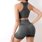Seamless Scrunch Butt Yoga Set – High Waist Shorts Leggings with Matching Sports Bra for Fitness & Workout - Image 5
